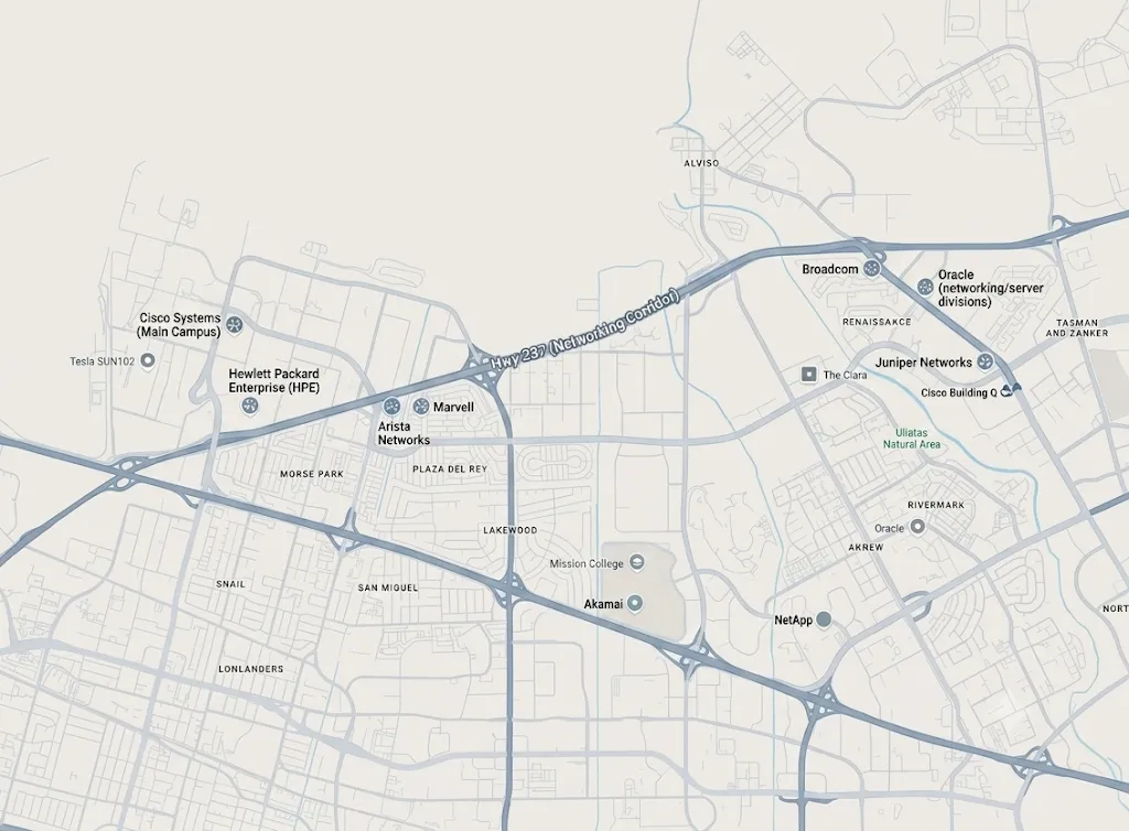 Highway 237 through Silicon Valley, where Maya was built